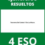 Ejercicios Teorema Del Cateto Y De La Altura 4 ESO PDF