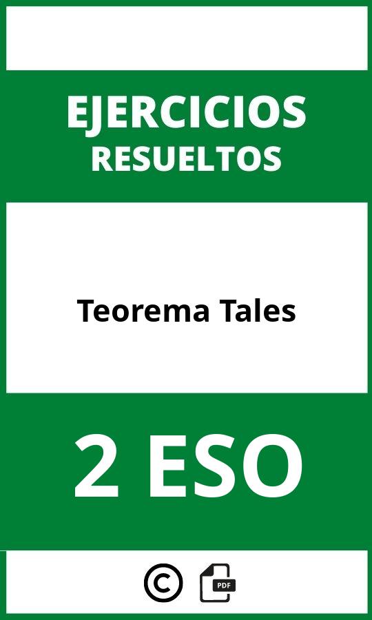 Ejercicios Teorema Tales 2 ESO PDF