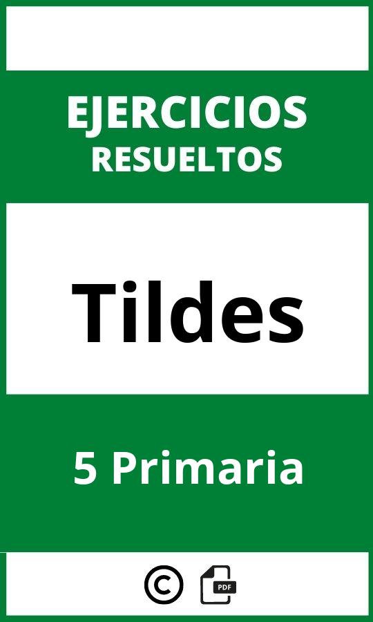 Ejercicios Tildes 5 Primaria PDF