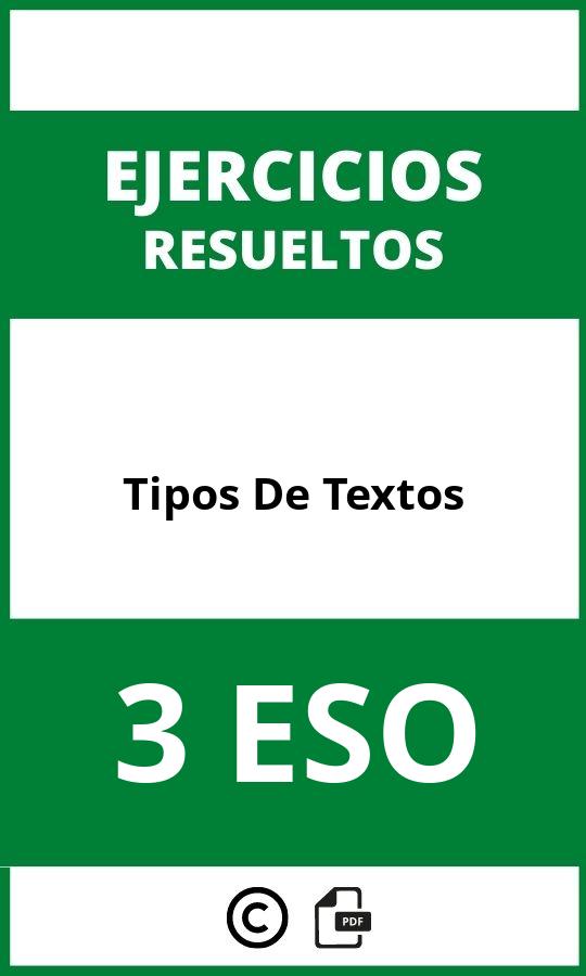 Ejercicios Tipos De Textos 3 ESO PDF