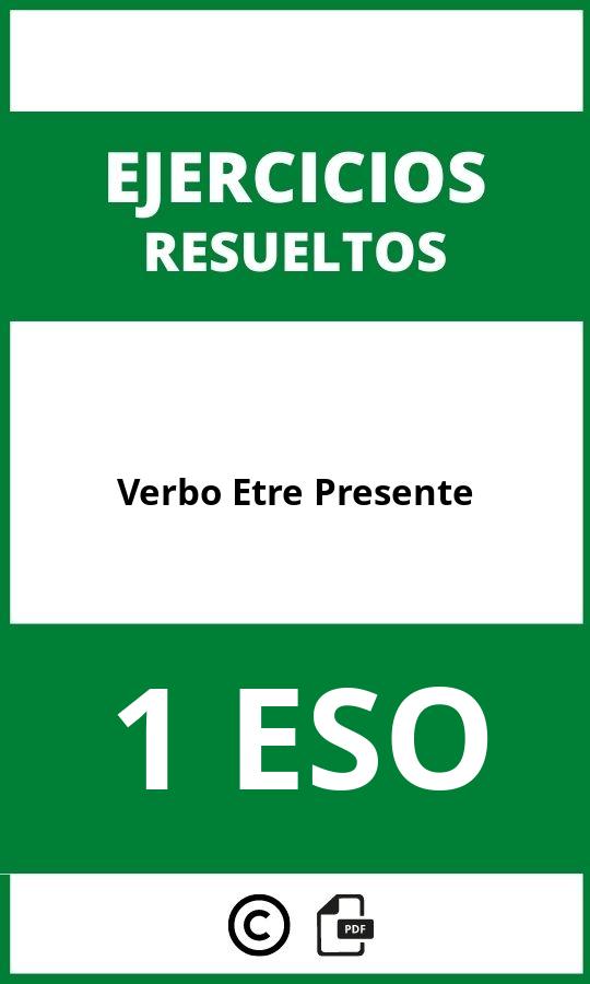 Ejercicios Verbo Etre Presente PDF 1 ESO