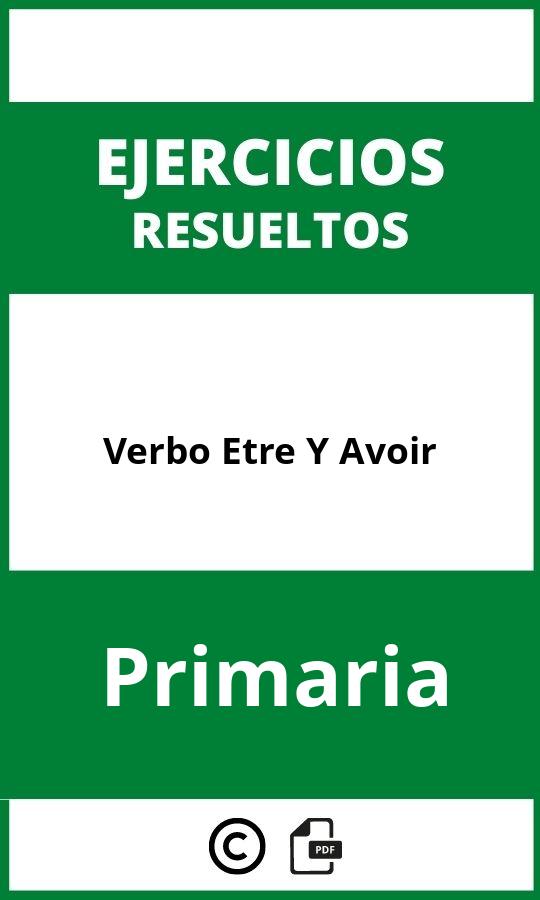 Ejercicios Verbo Etre Y Avoir PDF Primaria