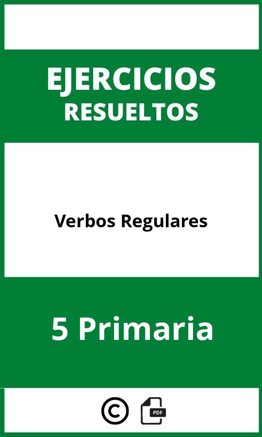 Ejercicios Verbos Regulares 5 Primaria PDF