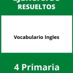 Ejercicios Vocabulario Ingles 4 Primaria PDF