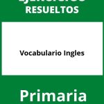 Ejercicios Vocabulario Ingles PDF Primaria