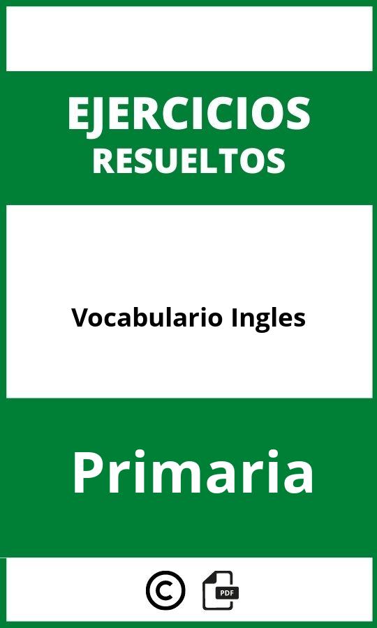 Ejercicios Vocabulario Ingles PDF Primaria