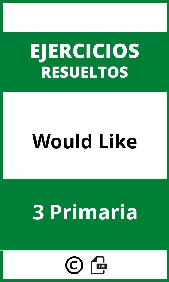 Ejercicios Would Like 3 Primaria PDF