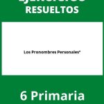 Los Pronombres Personales Ejercicios 6 Primaria PDF