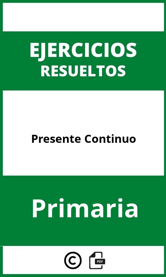 Presente Continuo Ejercicios Primaria PDF