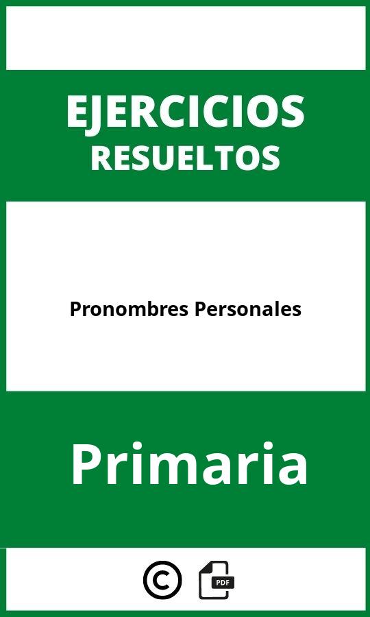 Pronombres Personales Ejercicios Primaria PDF